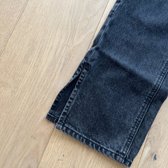 Like New Black Denim Split Hem Jeans - Picture 2 of 3